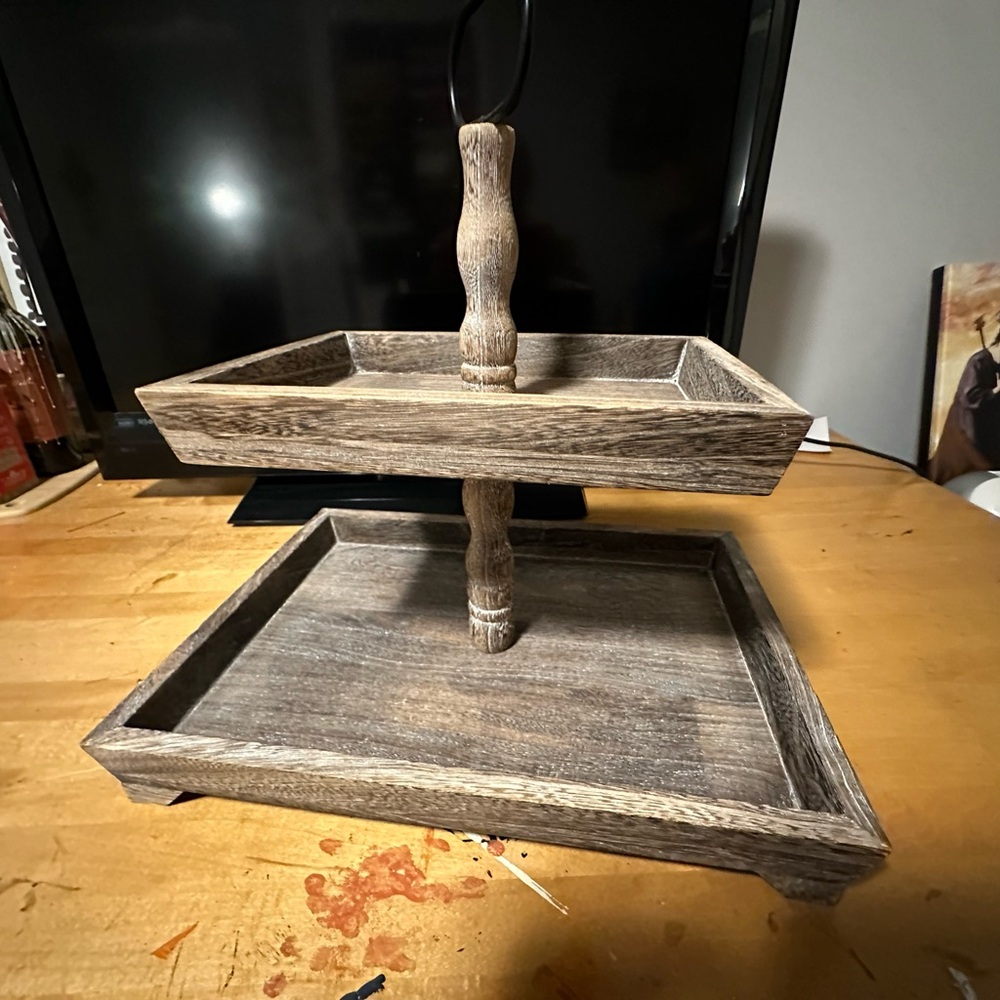 WOODEN TIERED TRAY — FINAL SALE ENDS THIS WEEKEND